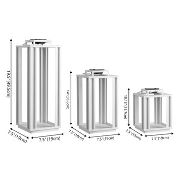 Leland Modern Industrial Integrated Indoor/Outdoor LED Solar Powered Lanterns
